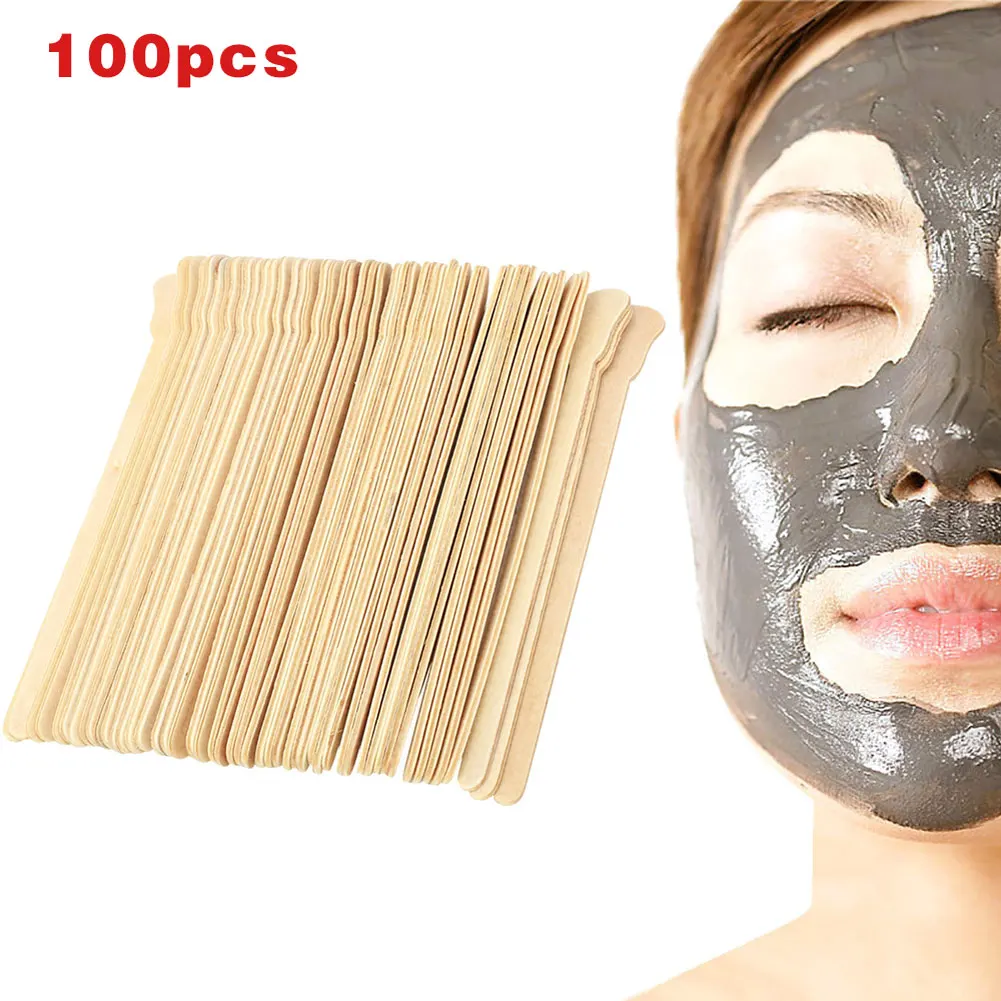 

50/100 Pcs Wax Applicator Sticks Wooden Disposable Body Hair Removal Stick Disposable Wooden Waxing Spatulas FM88