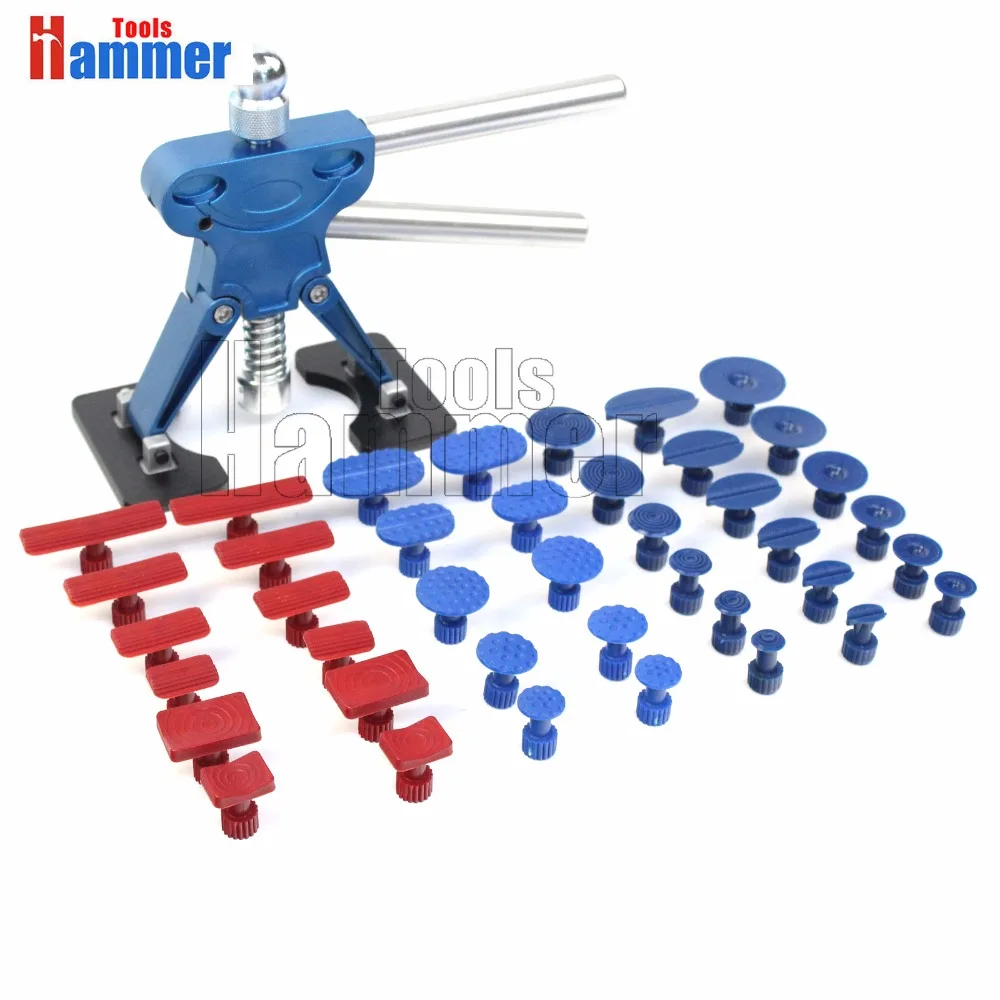 Comprar Martillo Herramientas de Reparación de Abolladuras sin pintura Eliminación Hail 41 unids Automotriz Herramientas PDR Mella Extractor Levantador Pestañas Kits