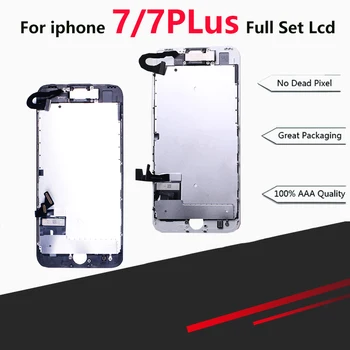 

10pcs full pixel LCD screen without dead Angle, suitable for iPhone 7/7 plus screen replacement digitizer, with front camera