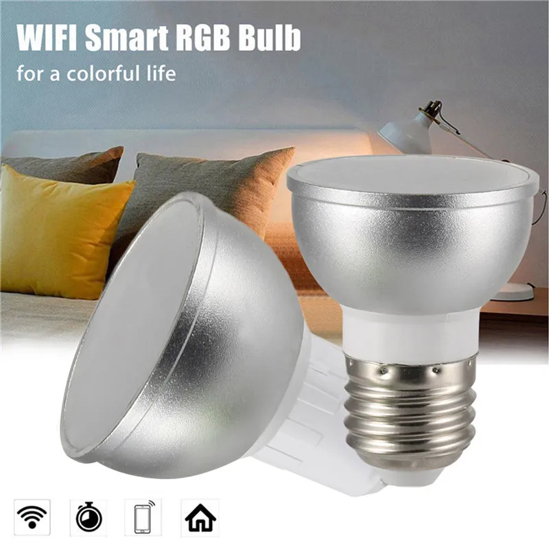 

Smart Home Kit LED Light Bulb E27 GU10 GU5.3 RGBW WiFi Dimmable Lamp Compatible with Alexa Google Home Assistant APP Homekit