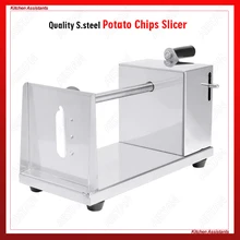 ST02 Manual Spiral Potato Slicer Chips Cutter Kitchen Vegetable Tools Food Processor Stainless Steel