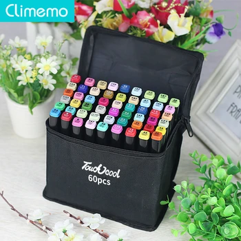 

Climemo 60 Color Art Markers Set Dual Headed Artist Sketch Oily Alcohol based markers For Animation Manga NP280