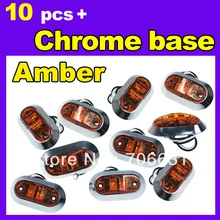 Tkeapl thtmh 10x Amber Цвет superflux светодиодный маркер оформление ABS Объектив Прицепы грузовик свет лампы SAE& Dot 12 В+ Круглый База