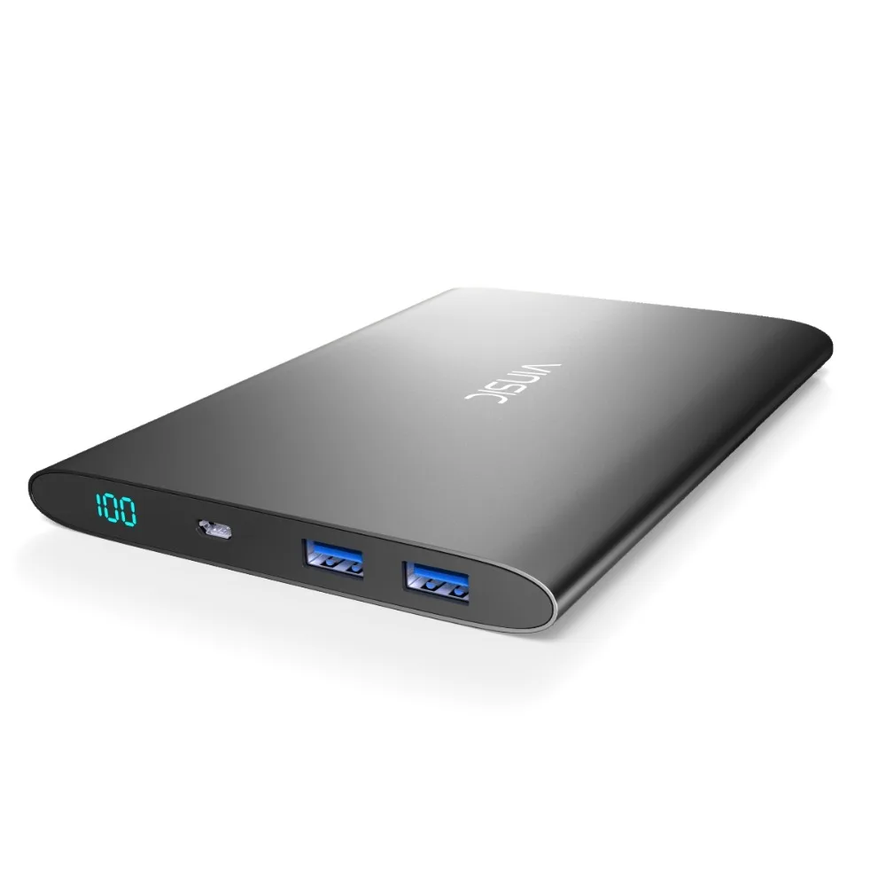 Vinsic Alien P2 20000mAh Power Bank Ultra Slim Dual 2.4A External Battery Portable Charger for iPhone,Samsung & More 4 Colors