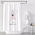 Nach Maß Dusche Vorhang Bad Vorhang Partition + Haken 1 2/1 5/1 8/2x1 8 m 1 5x2 m 1 8x2 m 2x2 m 2 4x2 m Mädchen Weiß ins|Duschvorhänge| -
