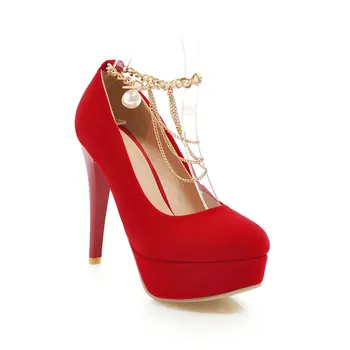 

The size and age season 2019 new fashion high with fine size 32 - shallow mouth joker wedding shoe 43 female