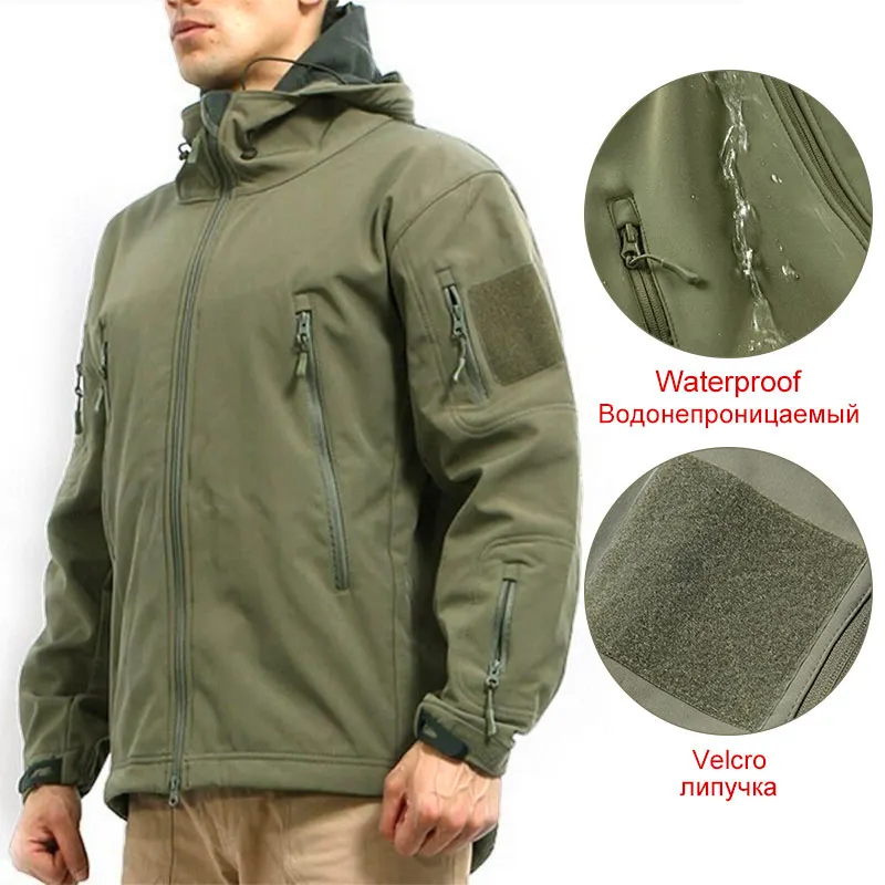 

Tactical Jacket Men's Winter Outdoor Soft Shell Military Coat Jackets Warm Sportwear Fleece Hunting Hiking Men's Winter Jacket