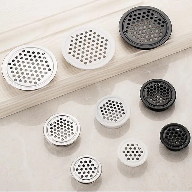 10pcs Thick stainless steel round vents wardrobe Air Vent mesh hole decorative