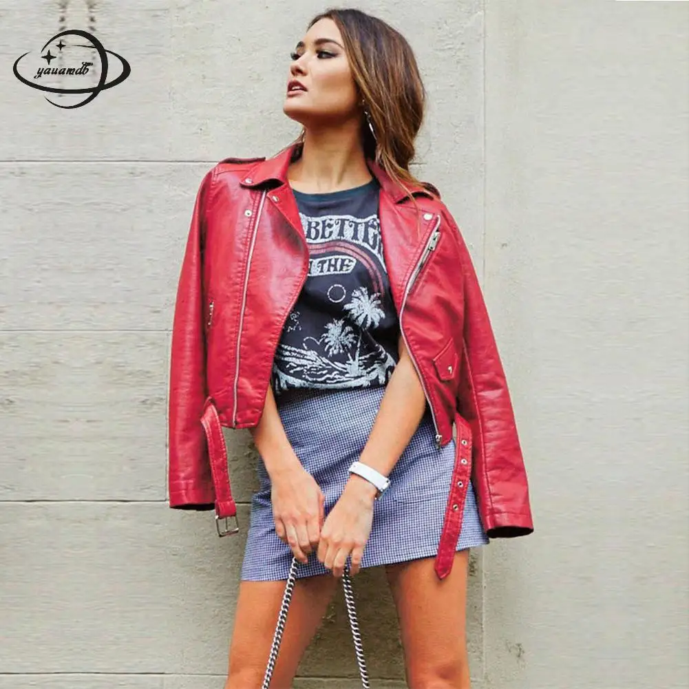 Aliexpress.com : Buy YAUAMDB women faux leather jacket