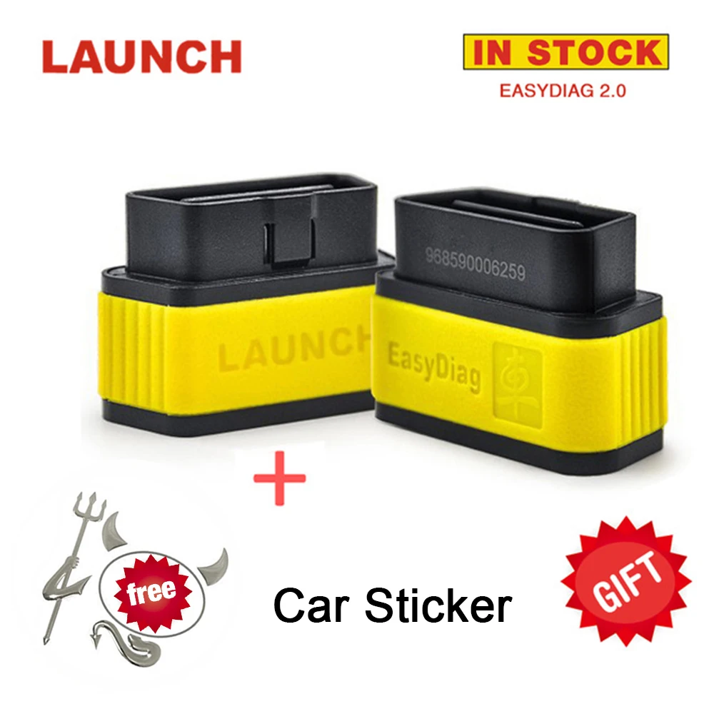 

2017 NEW Launch X431 Easydiag 2.0 OBD2 Bluetooth Adapter Original Launch Easydiag Free Car Sticker for Android/ IOS as a Gift