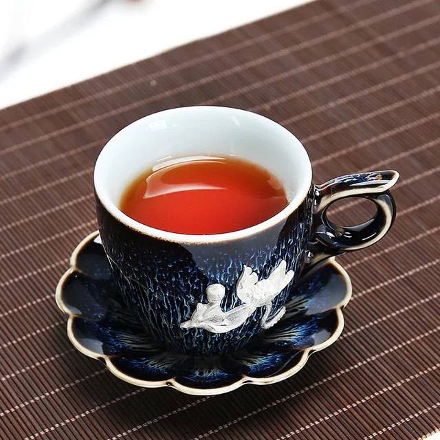 Buy 135ml Ceramic Espresso Coffee Set Cup with Flower