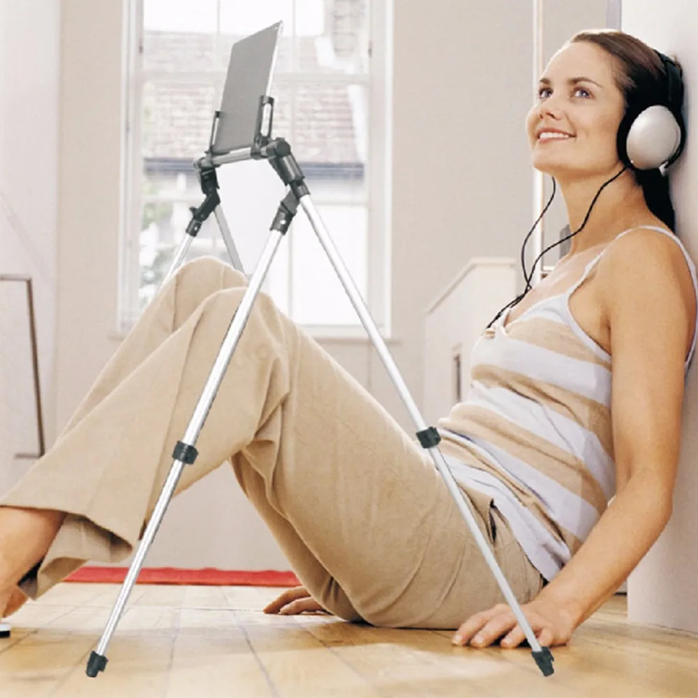  Tablet Stand Phone Holder Adjustable Tripod Floor for mini iPad Flexible Bracket Music Rack Mount S