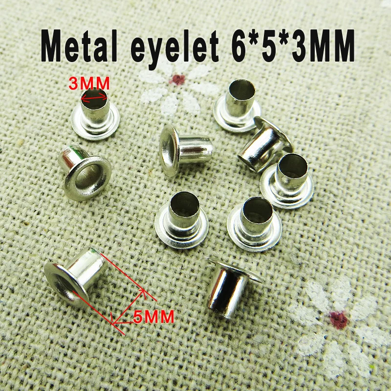

300PCS 6*5*3MM Metal silver EYELET button sewing clothes handbag eyelets brand accessory buttons ME-064