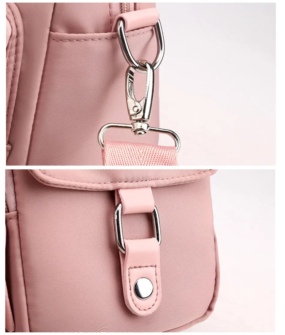 Multi-pocket Tote luxury handbags nylon cloth women bags designer sac main femme crossbody bags for women Pink bag over shoulder