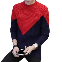 Зимний новый мужской Повседневный свитер с круглым вырезом и длинными рукавами Slim Fit простой модный мужской свитер Tempera t пуловеры вязание