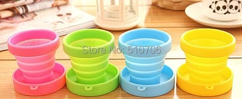 

Free Shipping+Wholesale Travel folding cup silicone foldable cup,150pcs/lot