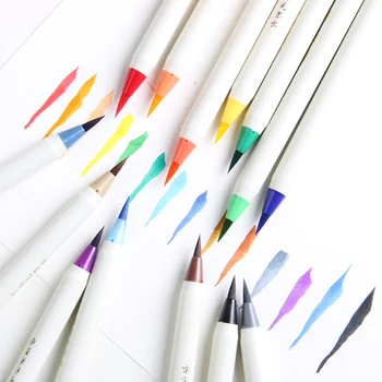 

1PC Soft Brush Calligraphy Pen Watercolor Marker Brush Fineliner Art Marker Cartoon Design Sketch Manga Graphic Drawing