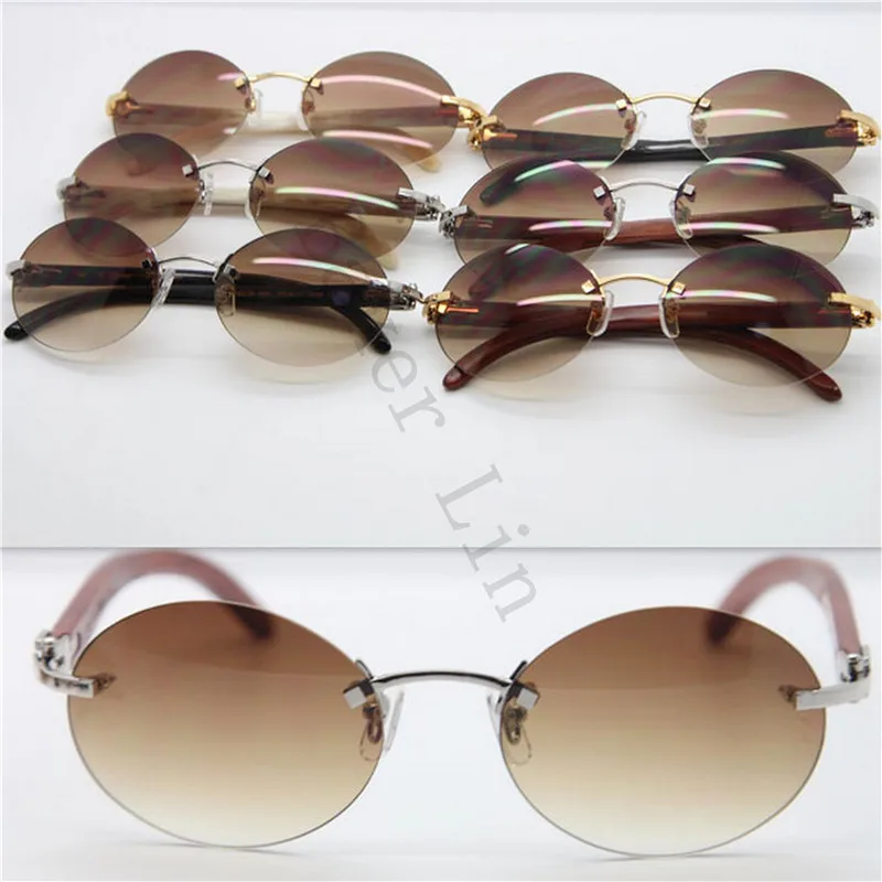 Cartier 3524018 Rimless Wood Sunglasses (7)