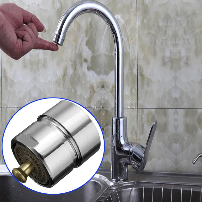 Xueqin Brass One Touch Control Faucet Aerator Water Saving Tap Aerator Valve 23.6 22mm Bubbler Purifier Stop Water