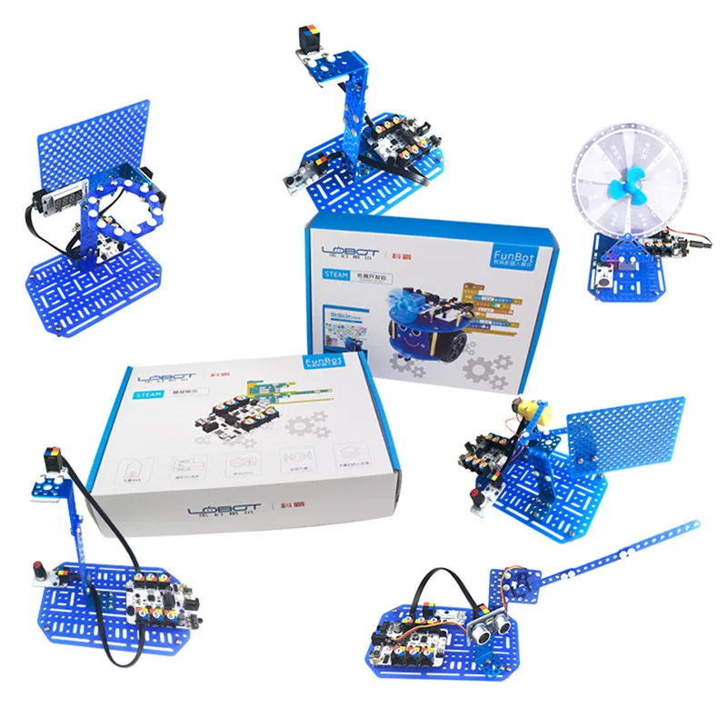 LOBOT Funbot STEAM DIY RC Robot Smart Changable Programmable Remote Control RC Robot Scratch 2.0 Educational Kit Kids Toys