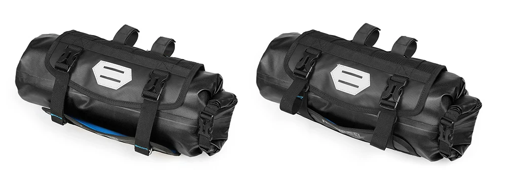 Top ROSWHEEL Full Waterproof 7L Bicycle Front Bag MTB Cycling Baskets Packing Pannier Bike Accessories Handlebar Bag 2