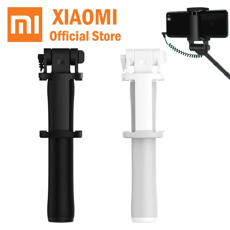 

Xiaomi Selfie Stick Wired Control Version Extendable Mini Handheld Black Gray Compatible with iOS Android