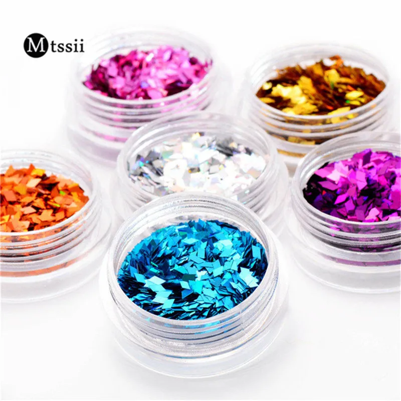 

1Box Rhombus Paillette Glitter Nails 3d Slice Powder Set DIY Design Nail Art Sequins Sparkling Decoration Fashion Accessories