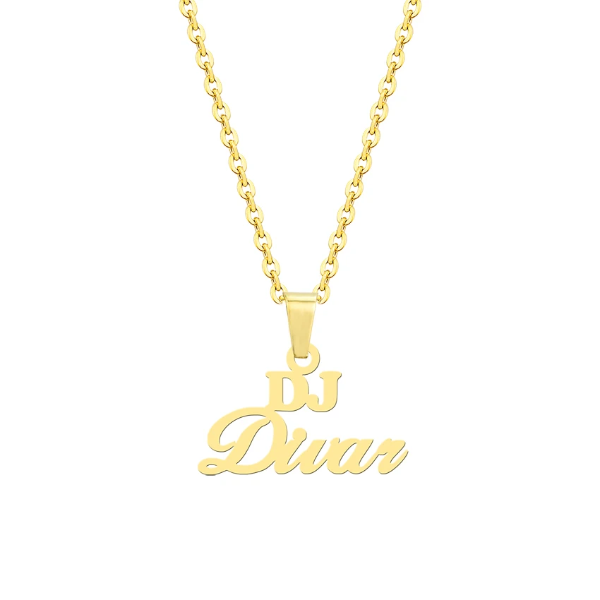 

Personalized Double Names Necklace Custom 2 Names Customized Chokers Necklaces Handwriting Nameplate Couple Jewelry Gift BFF