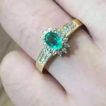 

emerald ring Women gift girl friend new design S925 sterling silver ring Natural gemstone jewelry