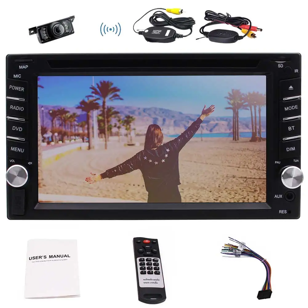Clearance Double 2 Din HD Video FM AM Car Radio 6.2" Touchscreen Head Unit Bluetooth MP5 Stereo DVD Player Subwofer SWC Wireless Camera SD 4 Clearance Double 2 Din HD Video FM AM Car Radio 6.2" Touchscreen Head Unit Bluetooth MP5 Stereo DVD Player Subwofer SWC Wireless Camera SD 4