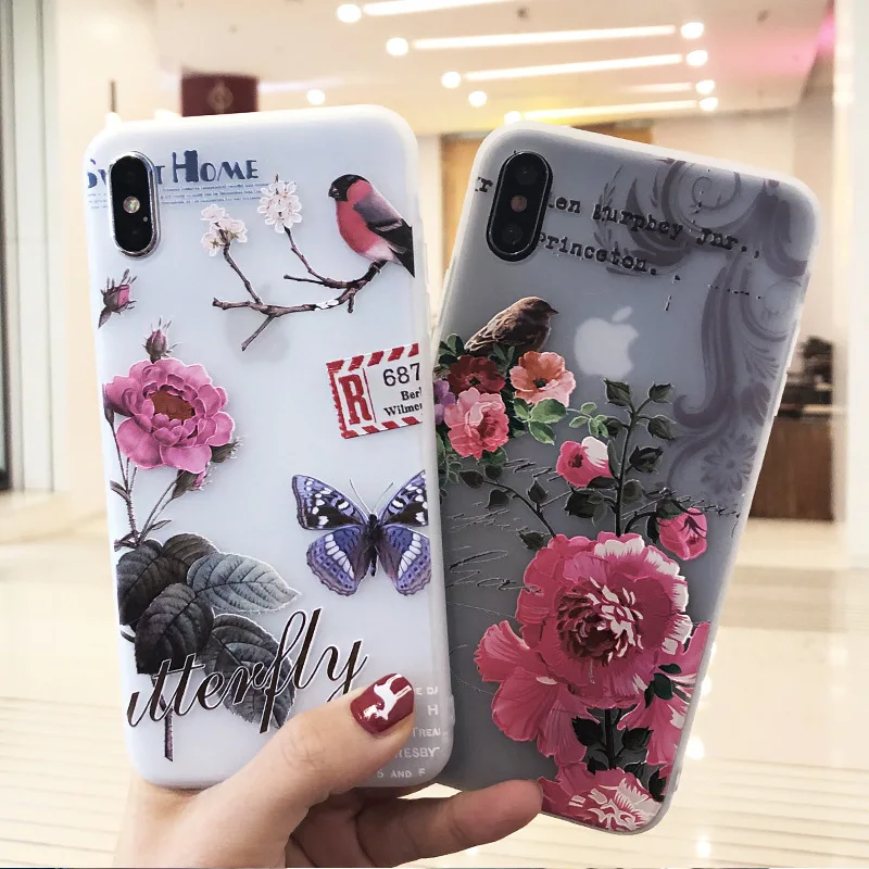 

3D Flower silicone Phone Case for Xiaomi Redmi Note 5 A 4X Mi 9 8 6x 5x Soft tpu all Inclusive Phone Case