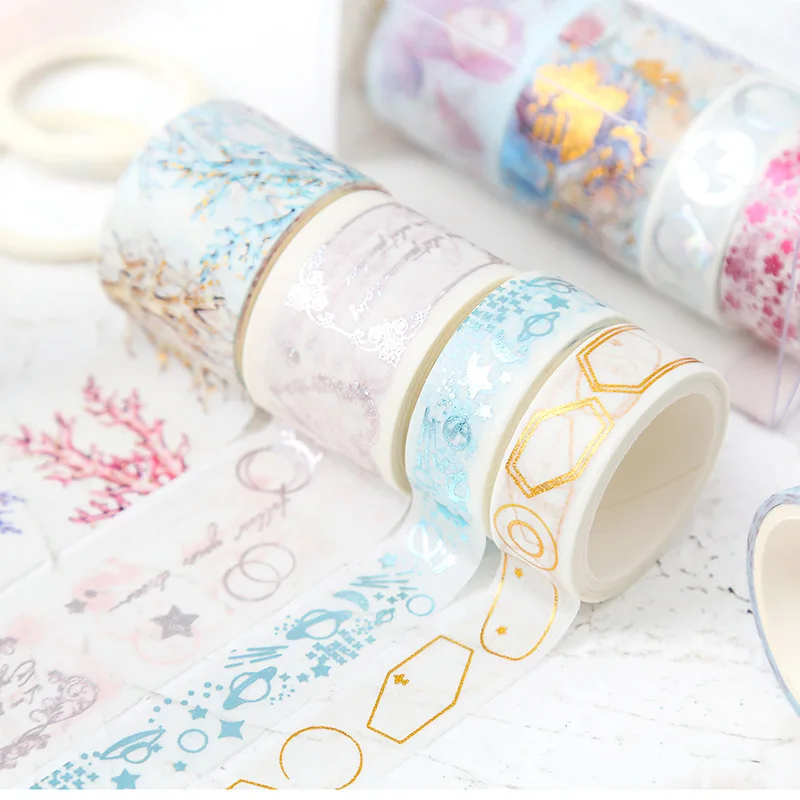 

Washi Tape Set Masking Set Foil Wash Tapes Papelaria Fita Adesiva Ocean Whasi Decorative Kawaii Paper Ruban Adhesif Cute Lot