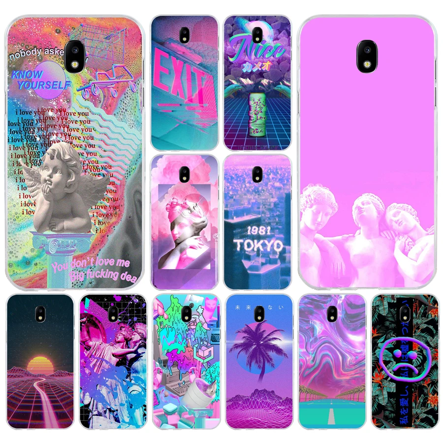 154H Vaporwave эстетичный Мягкий Силиконовый ТПУ чехол для телефона Samsung j3 j5 j7 2016 2017 a3 a5 a6