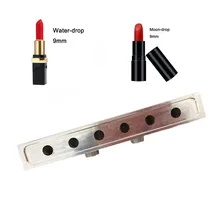 6 полостей 9 мм алюминиевый сплав помада плесень 1 комплект, 6 слотов отверстия помады заполняющий плесень водослива/moondrop форма