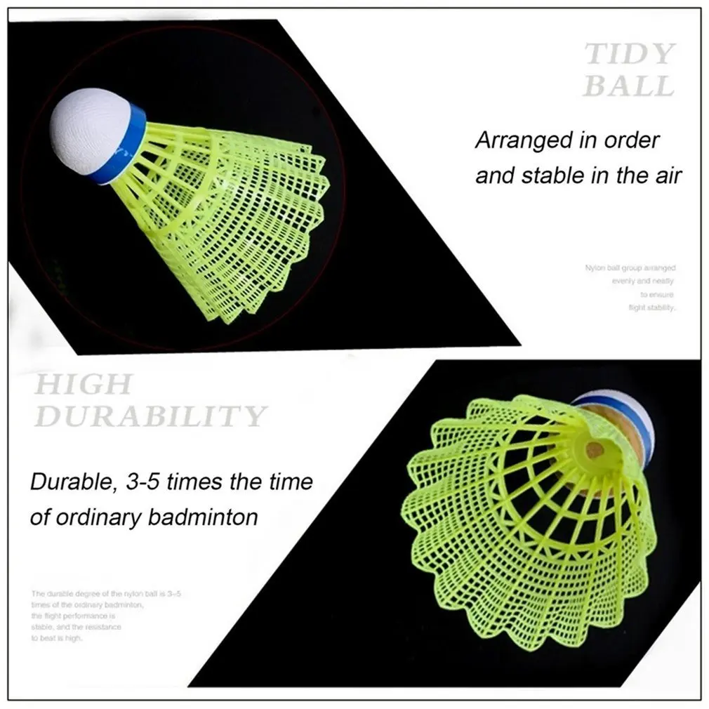 Tsai Super durable y ligero nylon plástico Bádminton entrenamiento pelota de plástico de transporte corcho cabeza de bola de madera