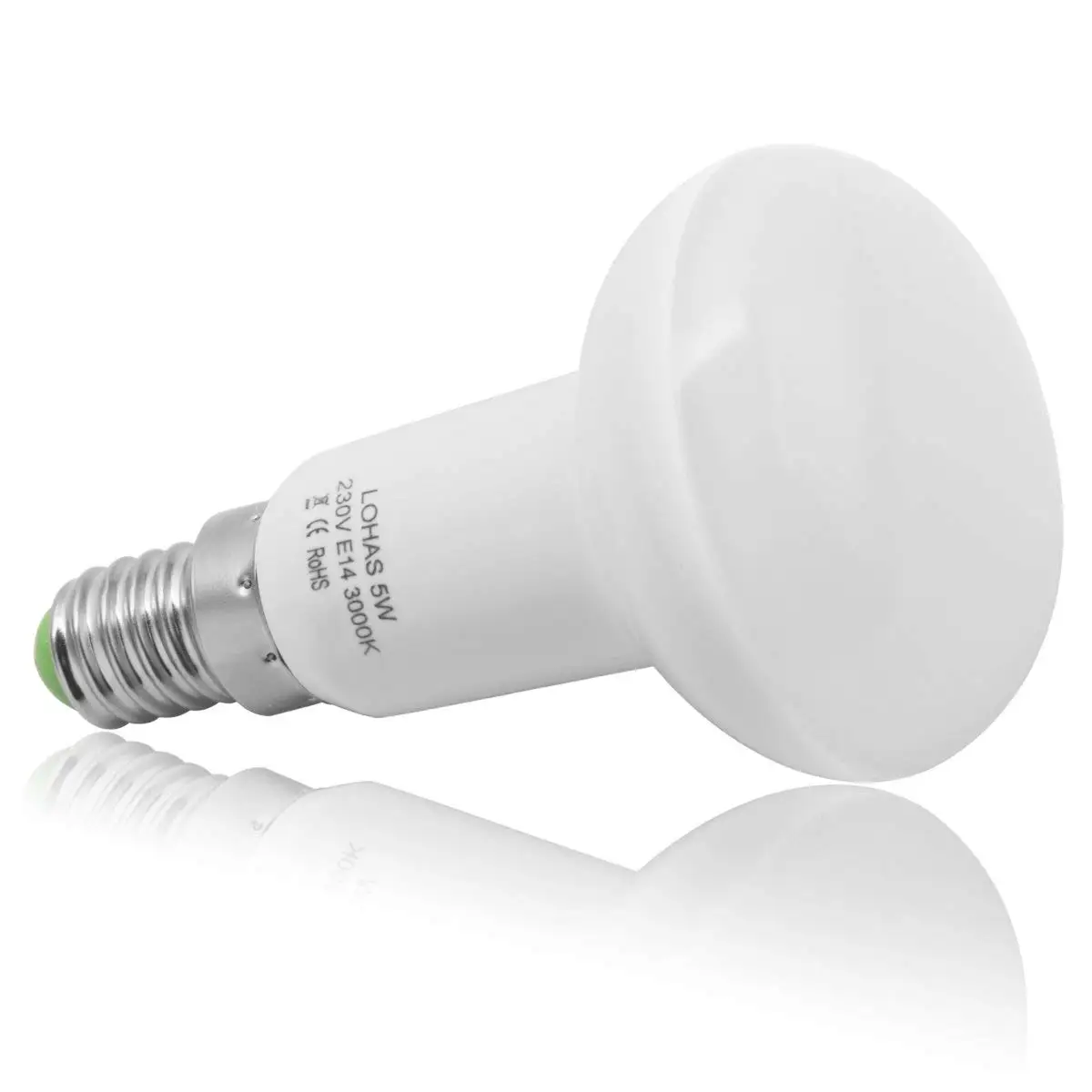 Светодиодный рефлекторный винтовой светильник 5 Вт R50 E14 SES Заменяет 40 Вт лампы накаливания 400lm, теплый белый 3000K [Класс энергопотребления A+]-5 шт. в упаковке