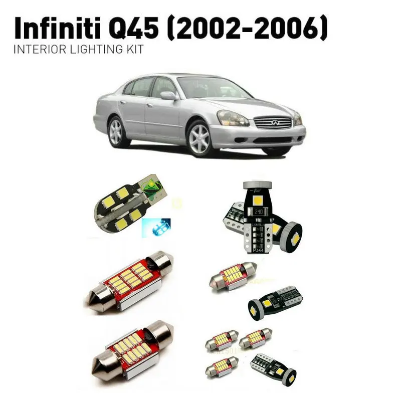 

Led interior lights For Infiniti q45 2002-2006 16pc Led Lights For Cars lighting kit automotive bulbs Canbus