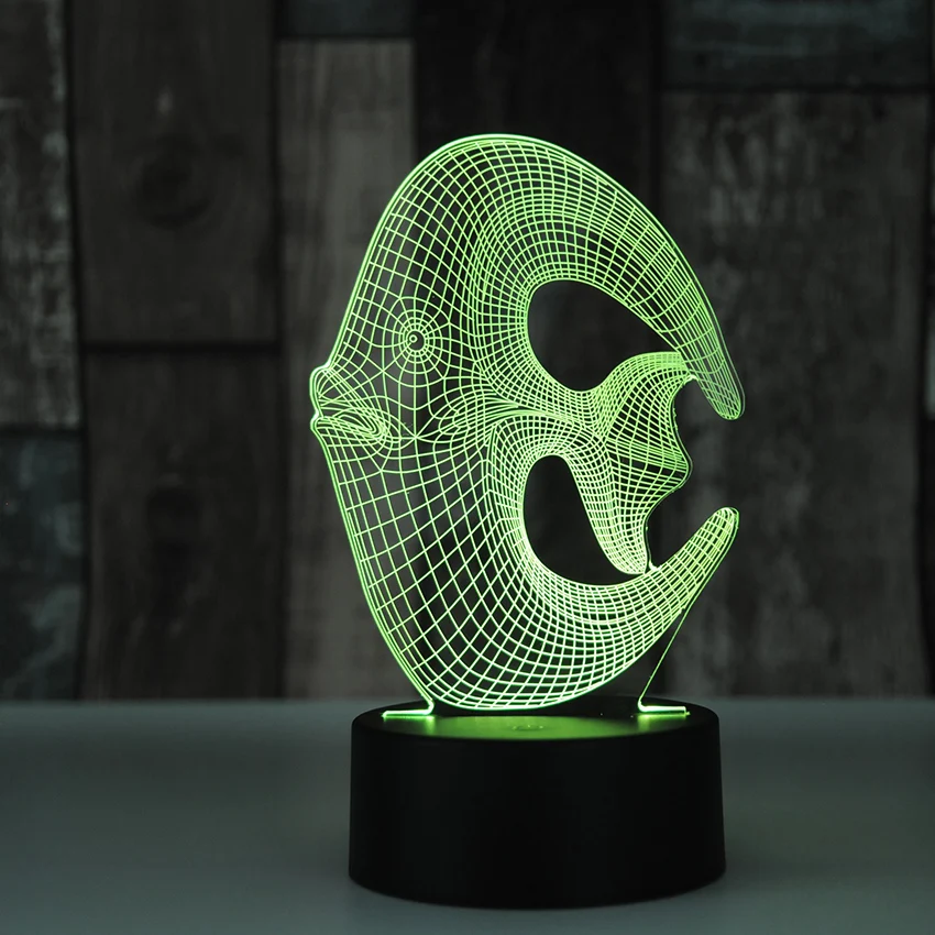 Новинка светодиодный ночник для малышей животные океан рыба luminaria 3D настольная