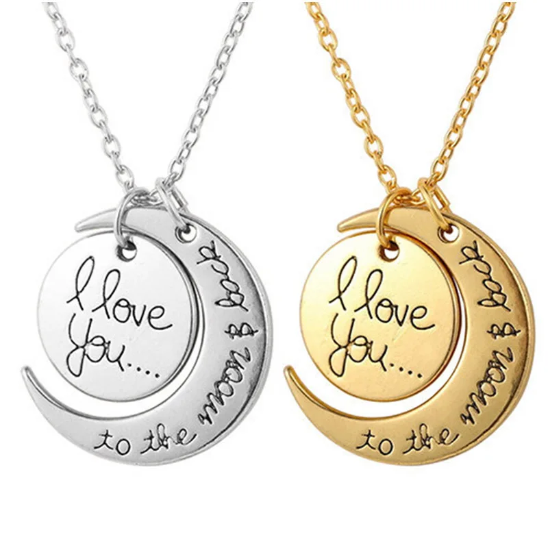I Love You to the Moon Et Arrière Maman Collier /& Pendentif Fête Mères Bday meilleurs cadeaux