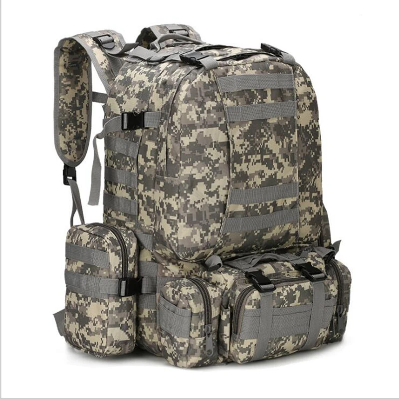 50L Molle 600D военный тактический рюкзак для походов, походов, охоты, альпинизма, камуфляжные сумки для альпинизма