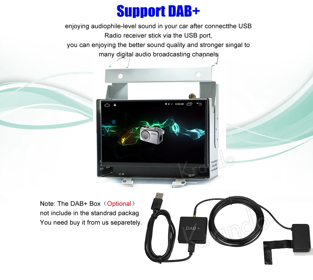 Krando land rover freelander Android car radio gps navigation multimedia system  (5)