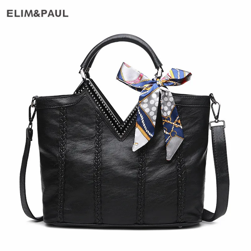 ELIM & PAUL Weave Женские сумки мессенджеры Ретро женская сумка высокой емкости большая