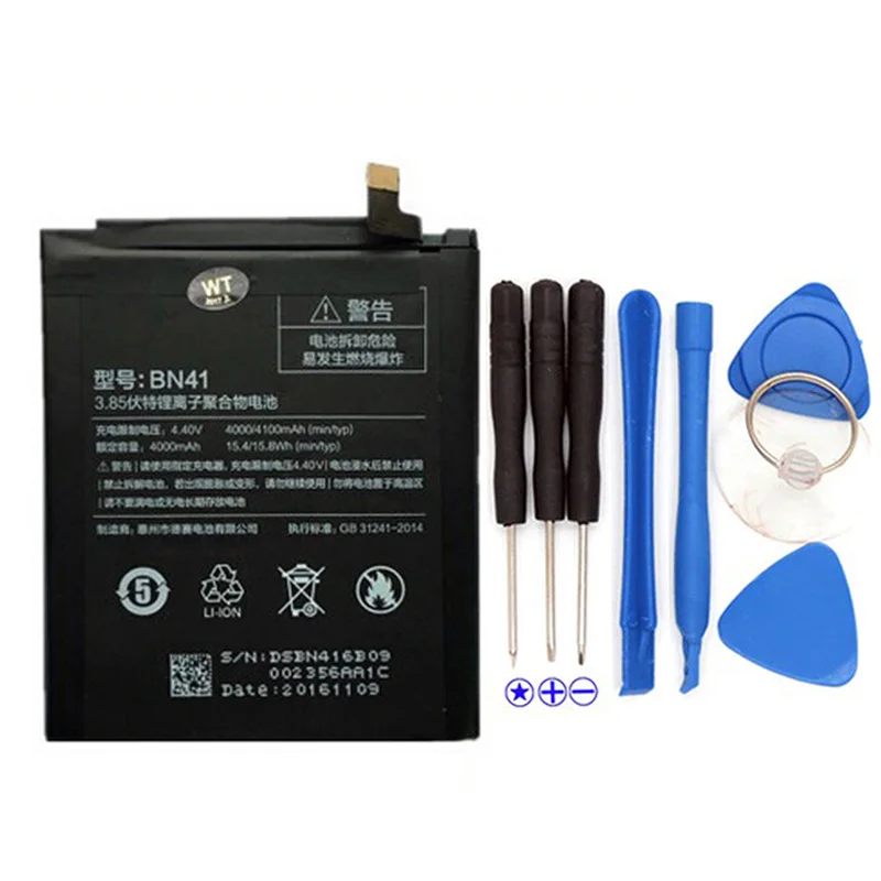 

BN41 4100mAh Hongmi Note 4 Battery For Xiaomi Redmi Note 4 Battery Batterie Bateria+track code