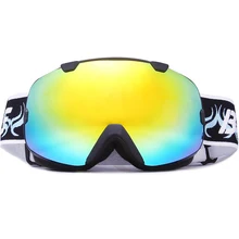 Профессиональный двойной линзы ветрозащитный UV400 Анти-туман большой Очки снег Лыжный спорт Сноуборд очки снегоход зимние уличные очки