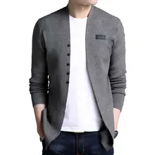 AmberHeard, модные мужские свитера, весна-осень, средней длины, мужской кардиган, Тренч, Мужская Повседневная вязаная одежда, кашемировый свитер