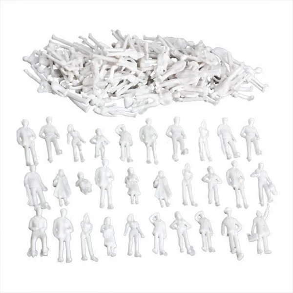 

100PCS Figures 1: 75 Scaled Models Train Building People for Layout