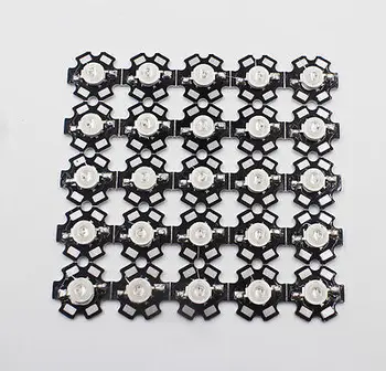 

100pcs 1w 30mil 3w 32mil EPISTARS Royal Blue 445nm Blue 460nm LED Bulb Plant Grow Light Lamp With 20mm