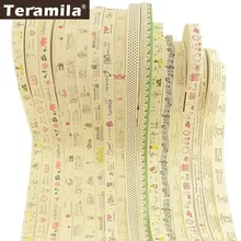 Teramila tecido fitas de etiquetas de algodão vestuário artesanal diy costura artesanato criança acessórios de pano 2cm/2.5cm largura 2 m/lote