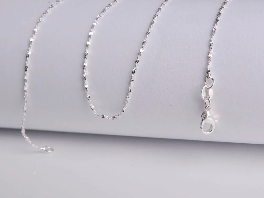 Оптовая продажа 5 шт Серебряная цепочка 1,2 мм цепочка Ожерелье для женщин ювелирные изделия витая Цепочка 26 дюймов Бесплатная доставка Оптовая продажа 5 шт Серебряная цепочка 1,2 мм цепочка Ожерелье для женщин ювелирные изделия витая Цепочка 26 дюймов Бесплатная доставка