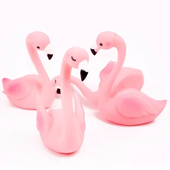 FENGRIS Neon Flamingo Cake Topper Baby Shower Kids Favors Flamingo Birthday Cupcake Toppers Birthday Party Decorations Kids